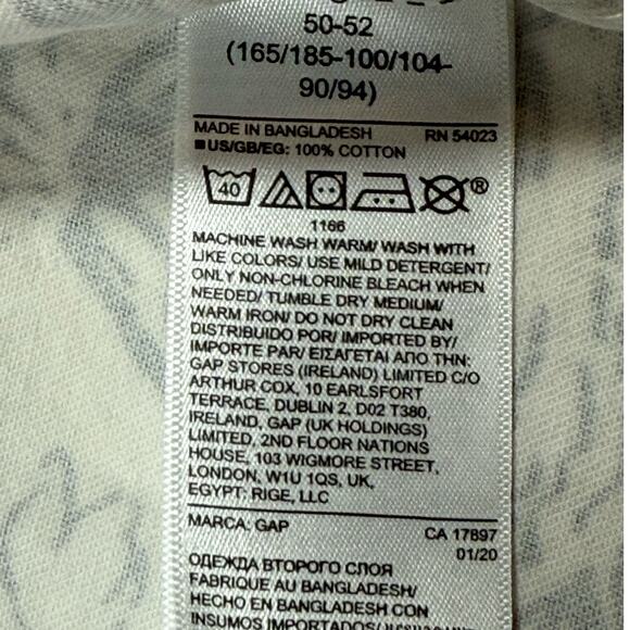 GAP Men’s Large Tropical Print Button Down Shirt Cotton Casual Resort - Picture 4 of 7